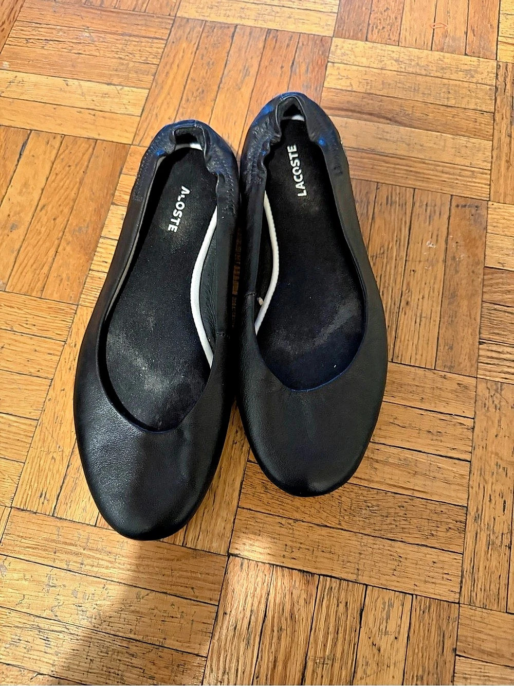 Lacoste Villietta Leather Ballet Flat Flats Black EU 36